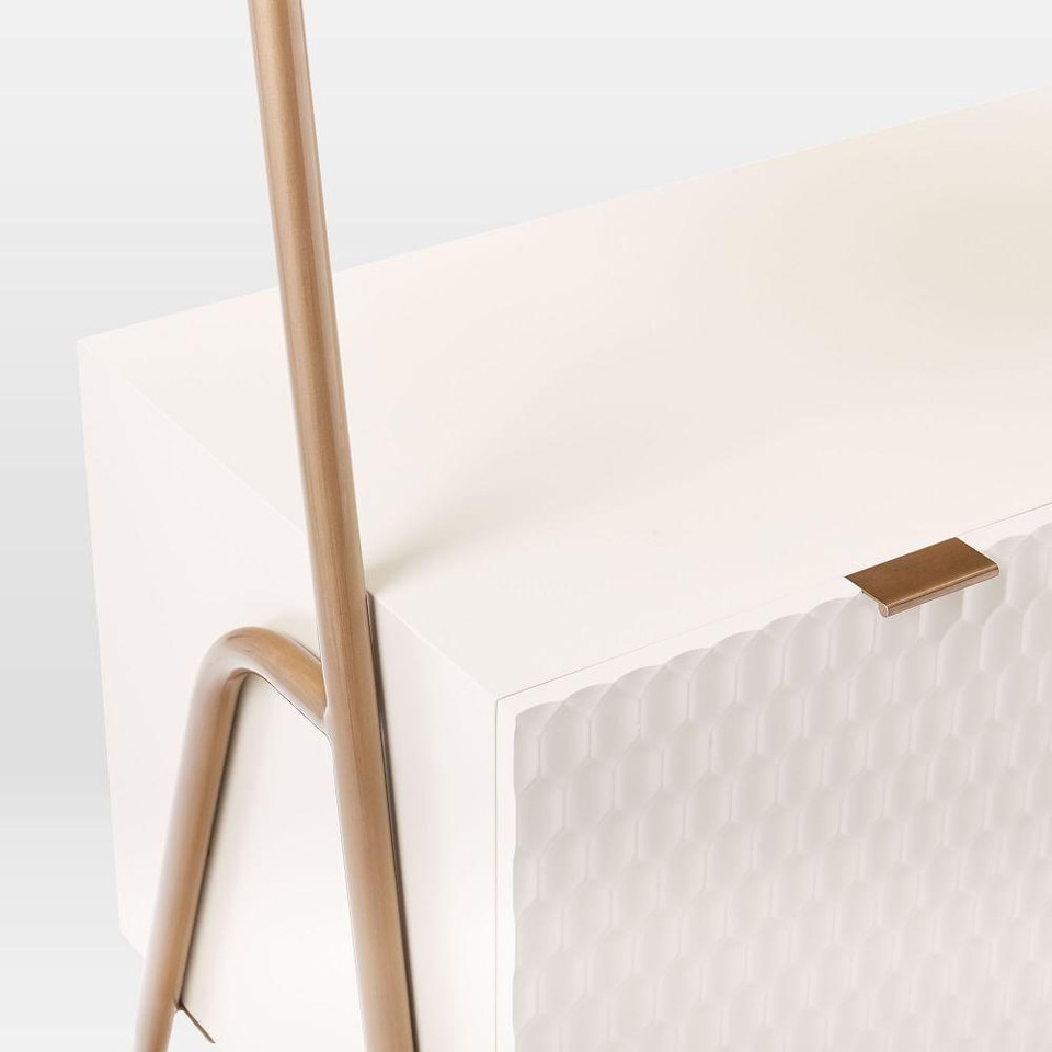 Audrey Wide Storage Bookcase - Parchment