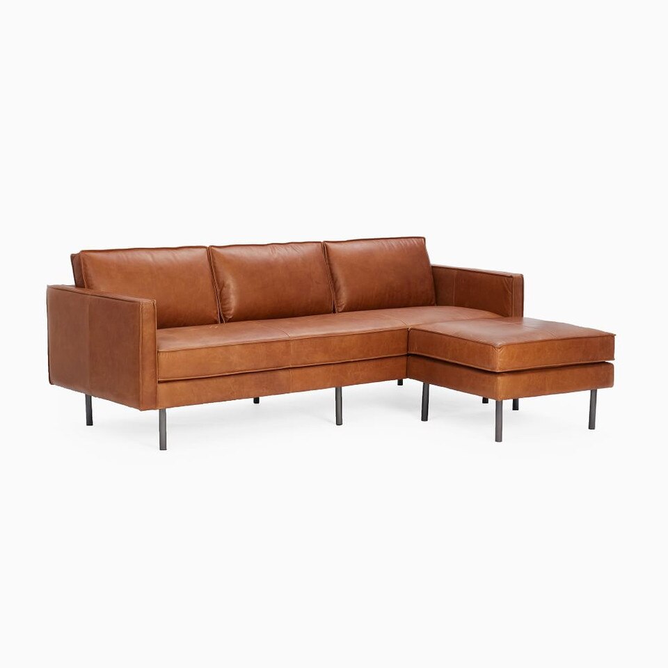 Axel Leather Reversible Corner Sofa (226 cm)
