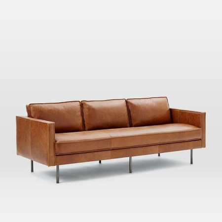 Axel Leather Sofa 226 Cm West Elm United Kingdom Axel Leather Sofa 226 Cm West Elm, Are Leather Sofas In Style 2020