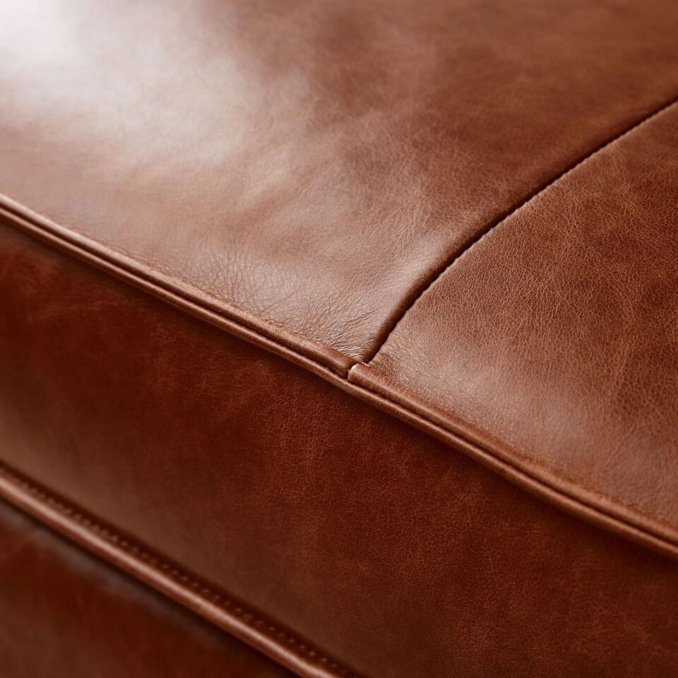 Axel Leather Footstool Ottoman