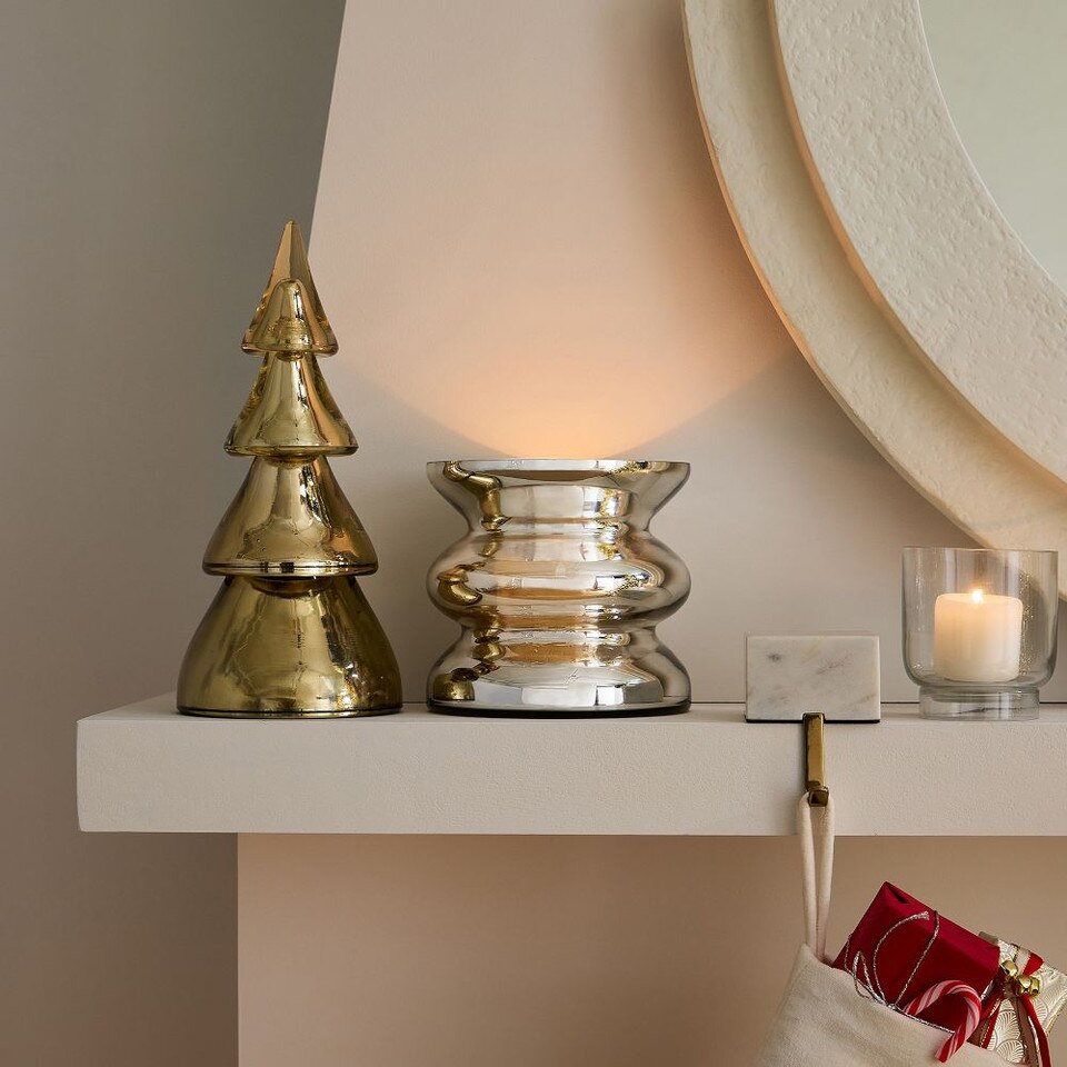 Basic Marble & Metal Stocking Holder