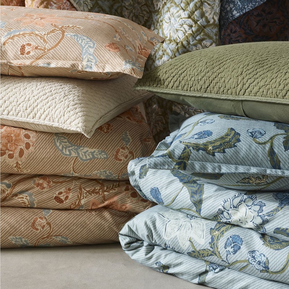 Batik Floral Duvet Cover & Pillowcases