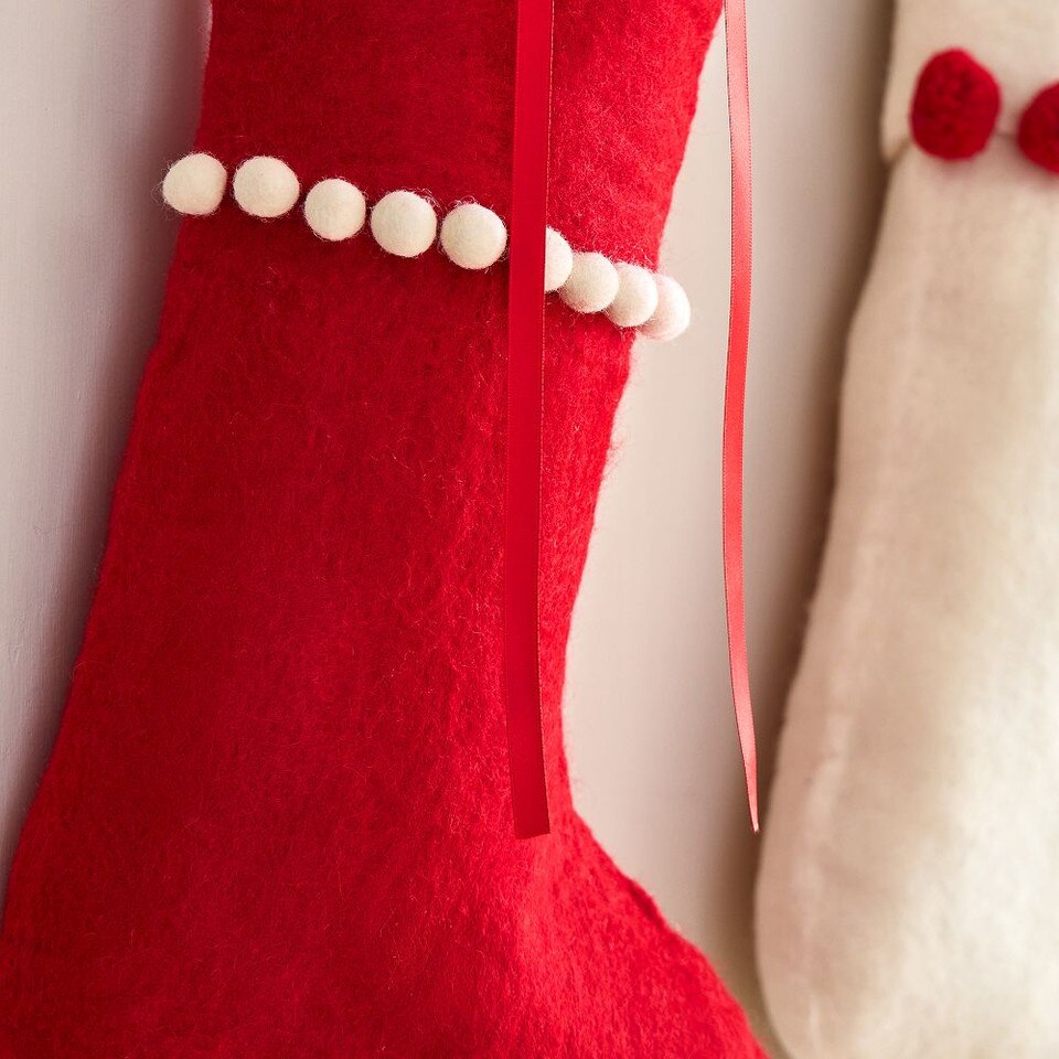 Pom Pom Felt Stocking