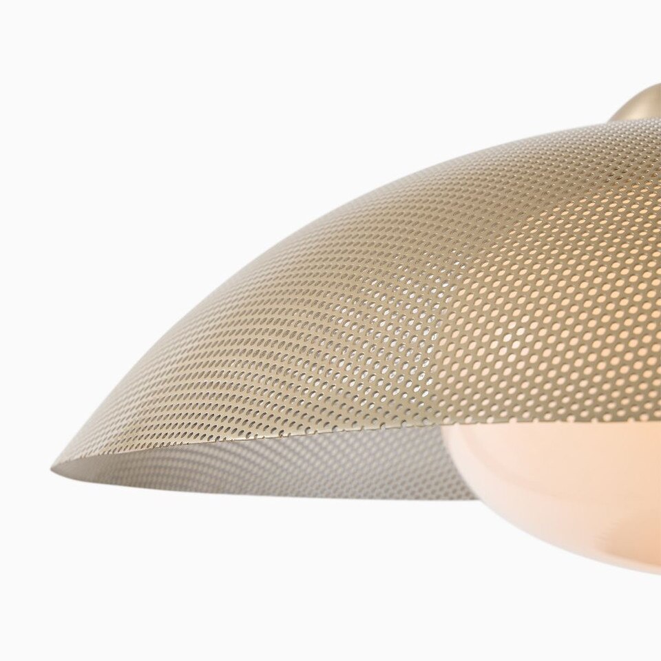 Bezel Perforated Metal Pendant (41 cm)