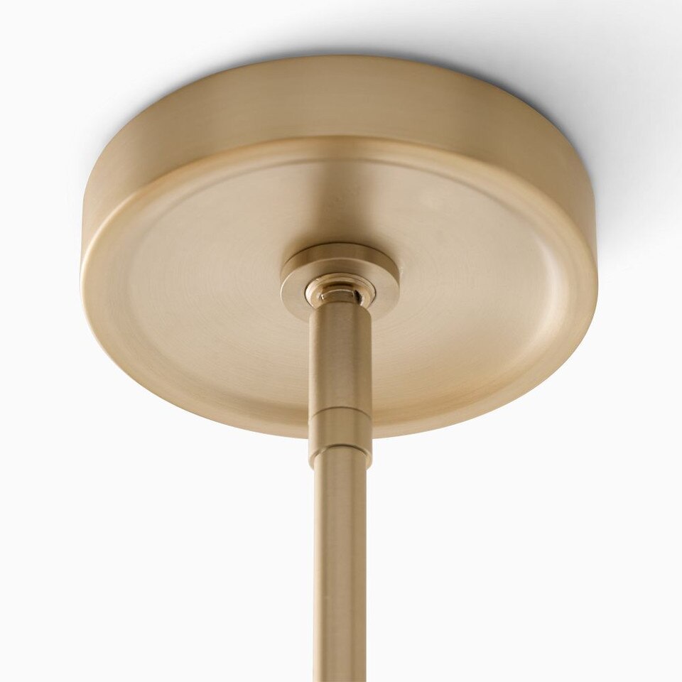 Bezel Perforated Metal Pendant (41 cm)