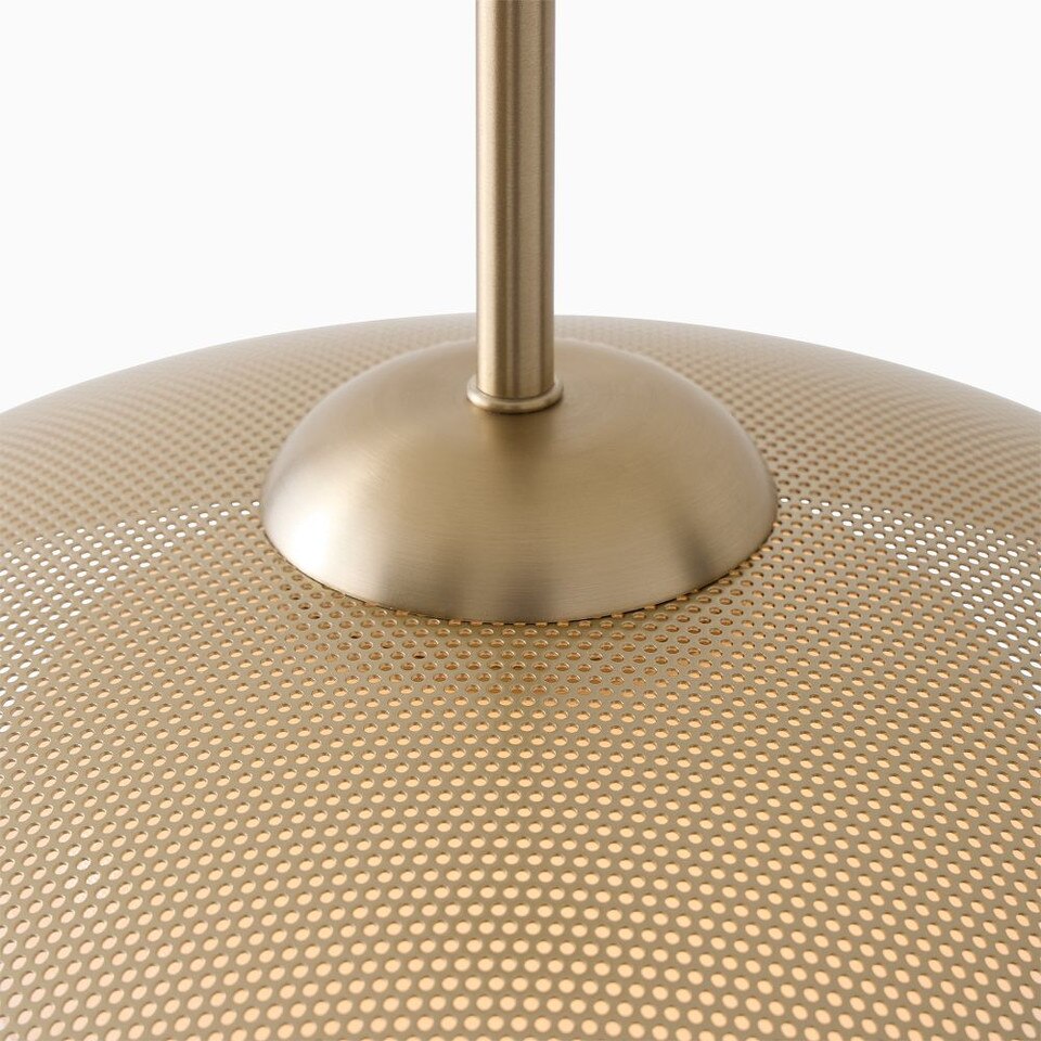 Bezel Perforated Metal Pendant (41 cm)