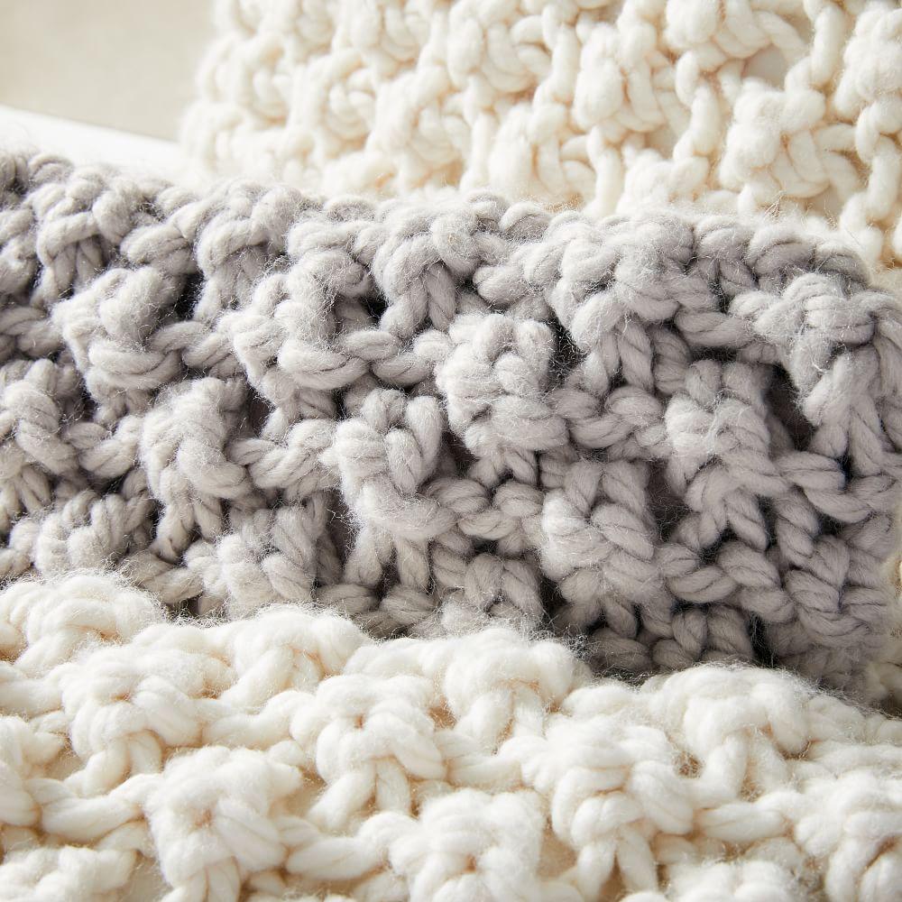 knitted wool cushions