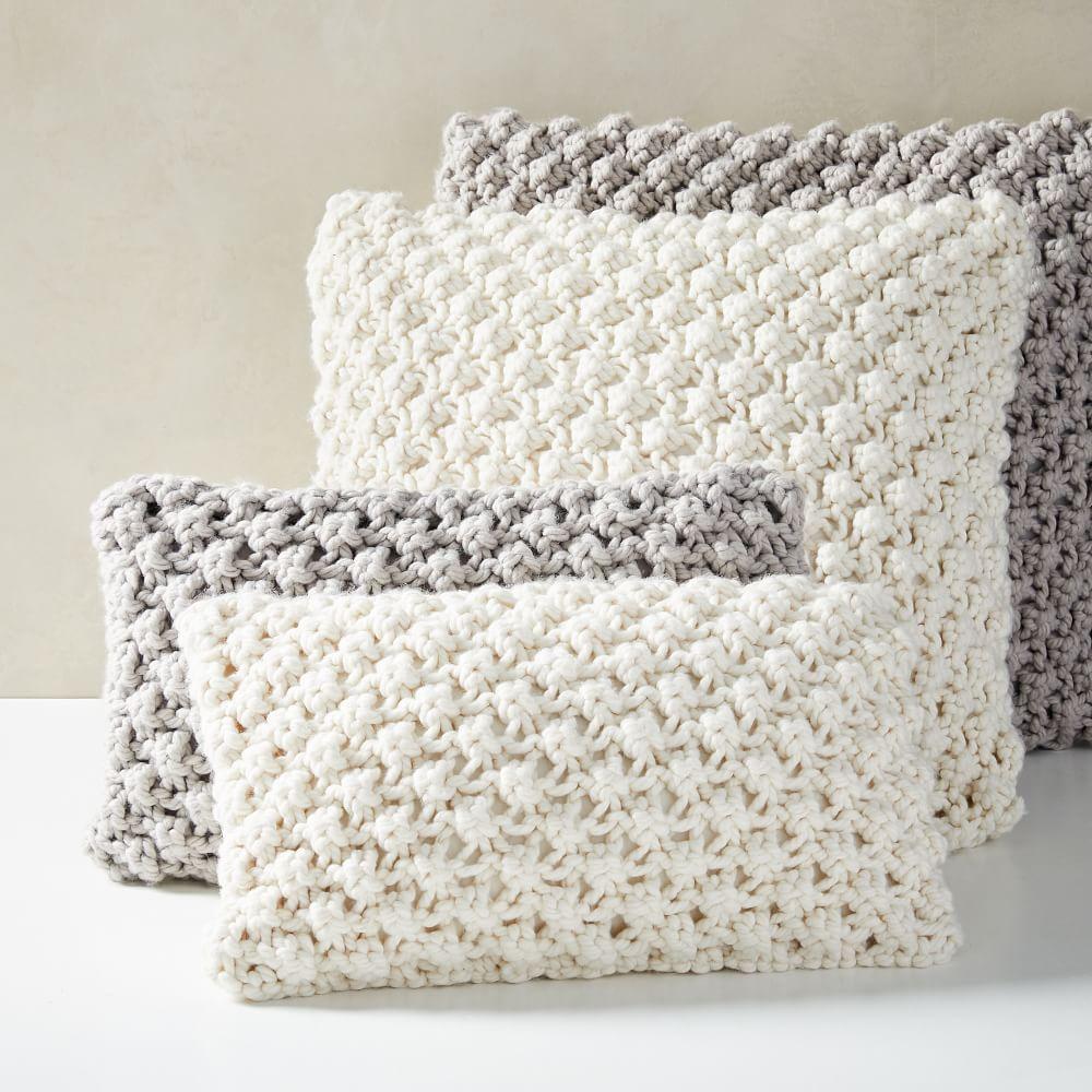 knitted wool cushions
