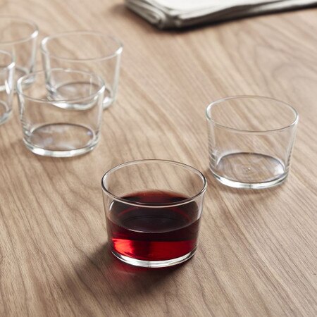 Lot De 8 Verres Bormioli Rocco Boho – 340ml – Rouges – Idéal Pour Jus, Whisky, Eau