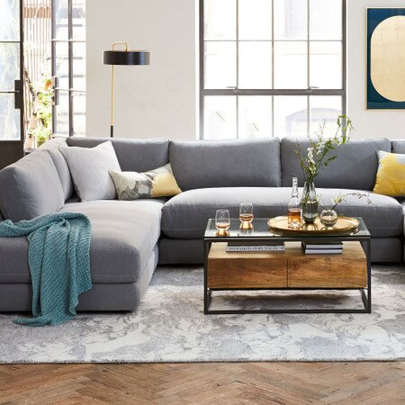 Box Frame Storage Coffee Table West Elm United Kingdom Box Frame Storage Coffee Table West, What Kind Of Coffee Table Goes With A Sectional