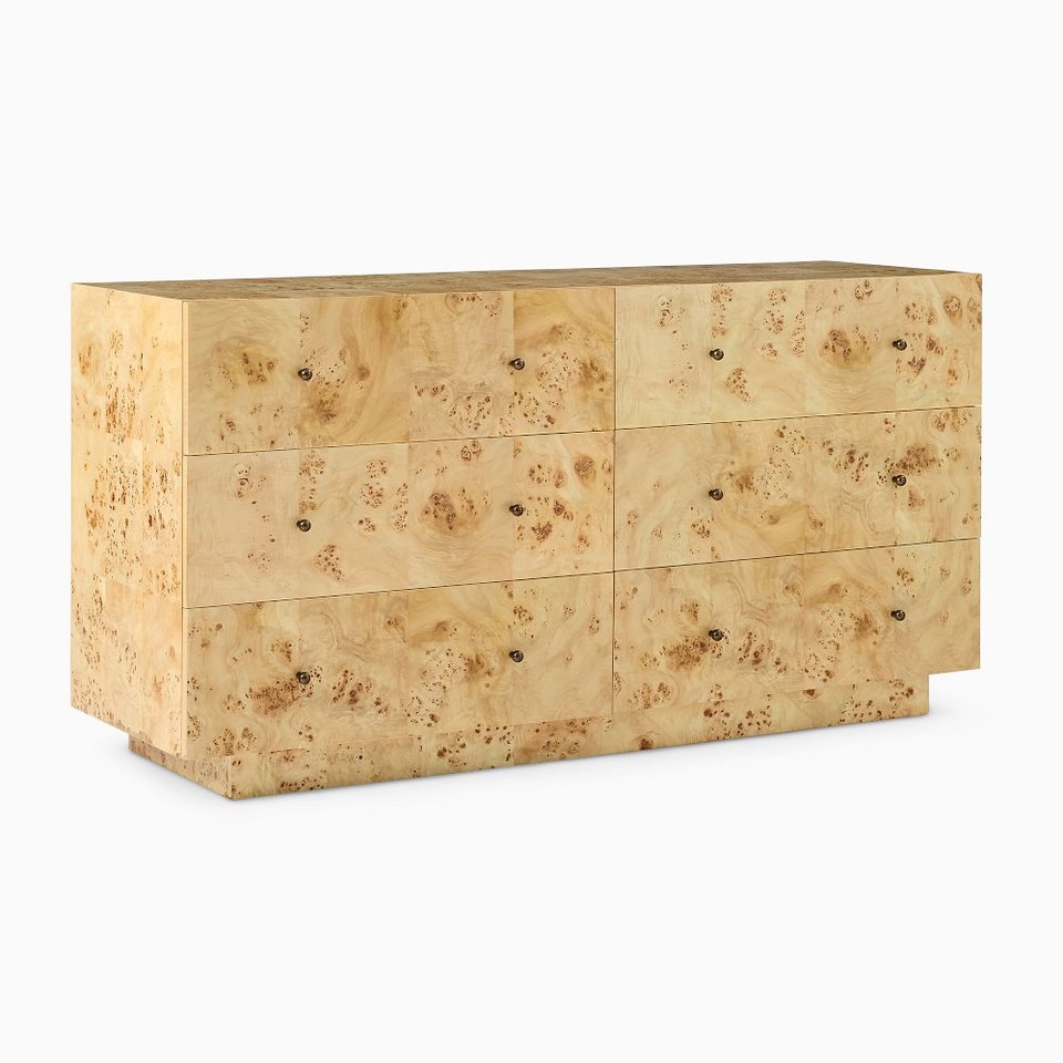 Burl 6-Drawer Chest (152 cm)