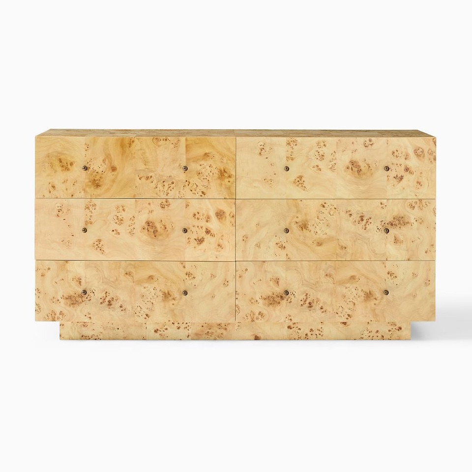 Burl 6-Drawer Chest (152 cm)