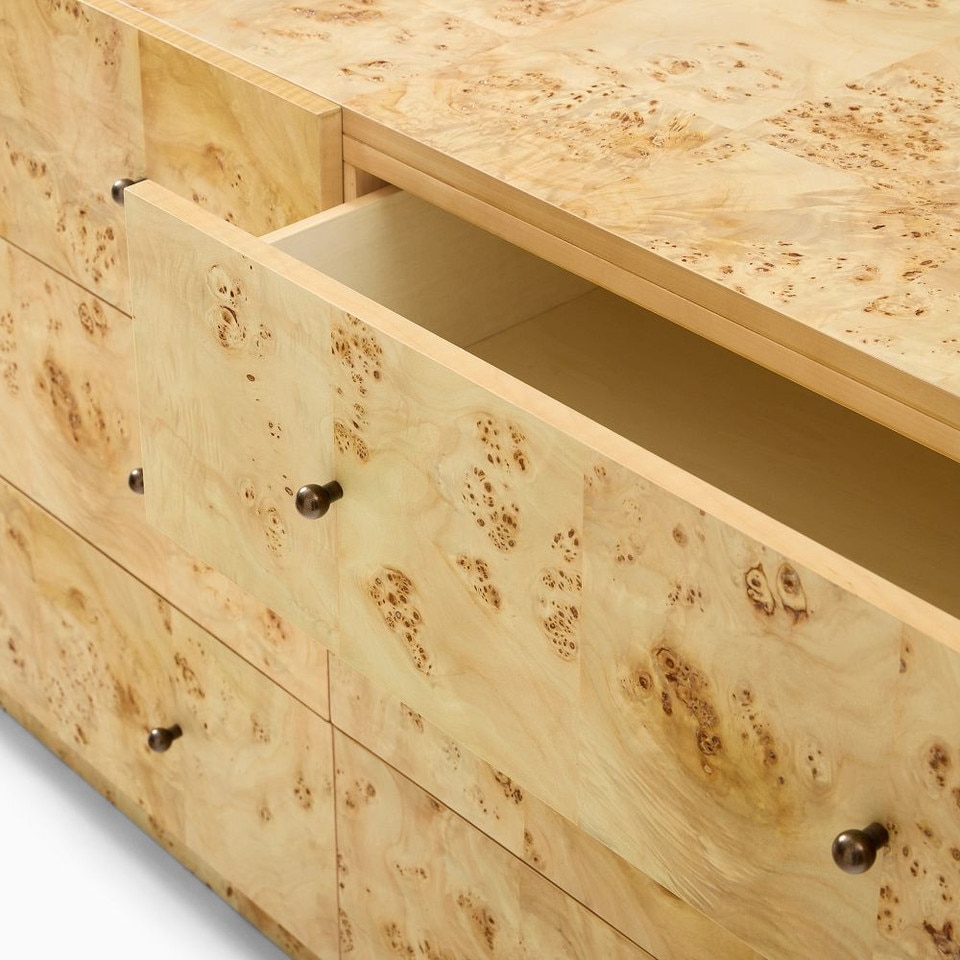 Burl 6-Drawer Chest (152 cm)