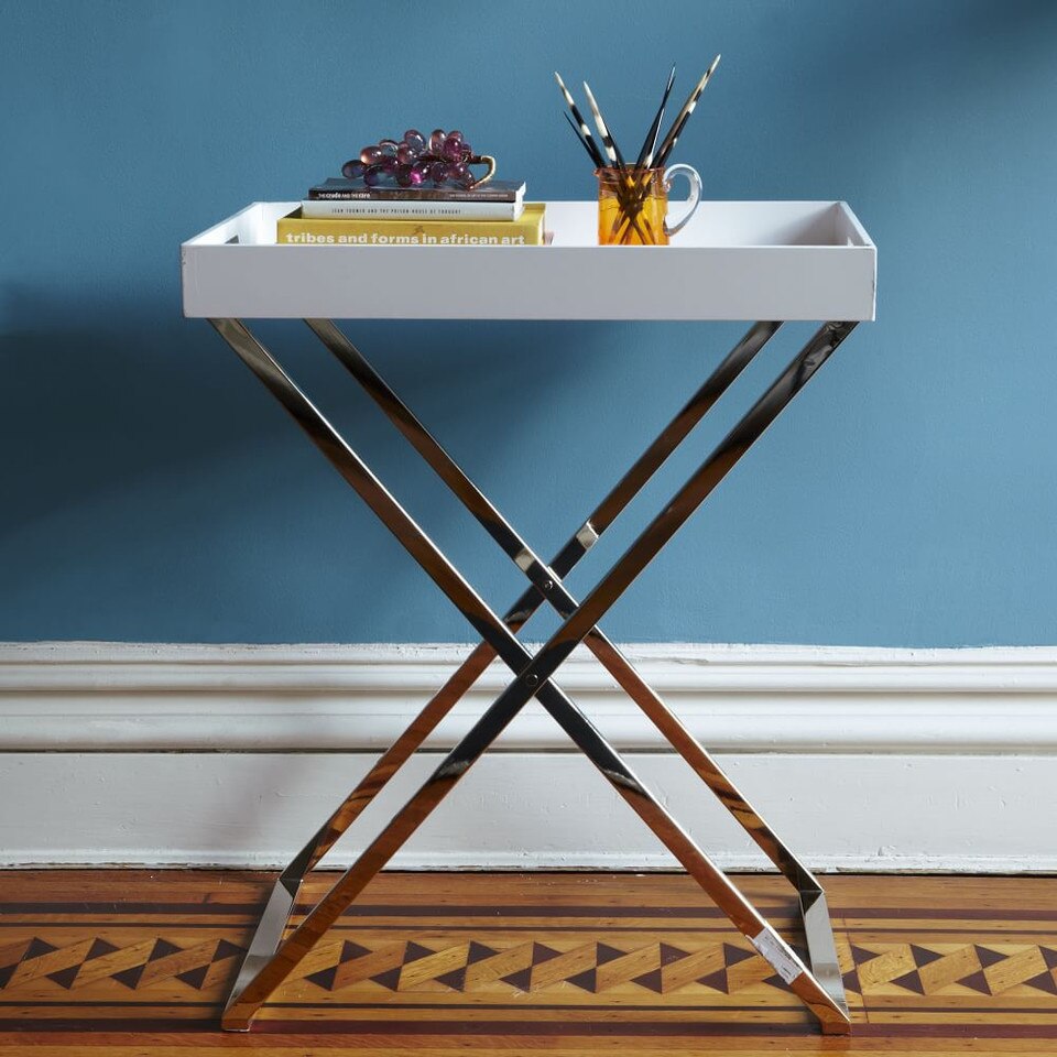 Butler Bar Cart Set - Lacquer Wood Tray