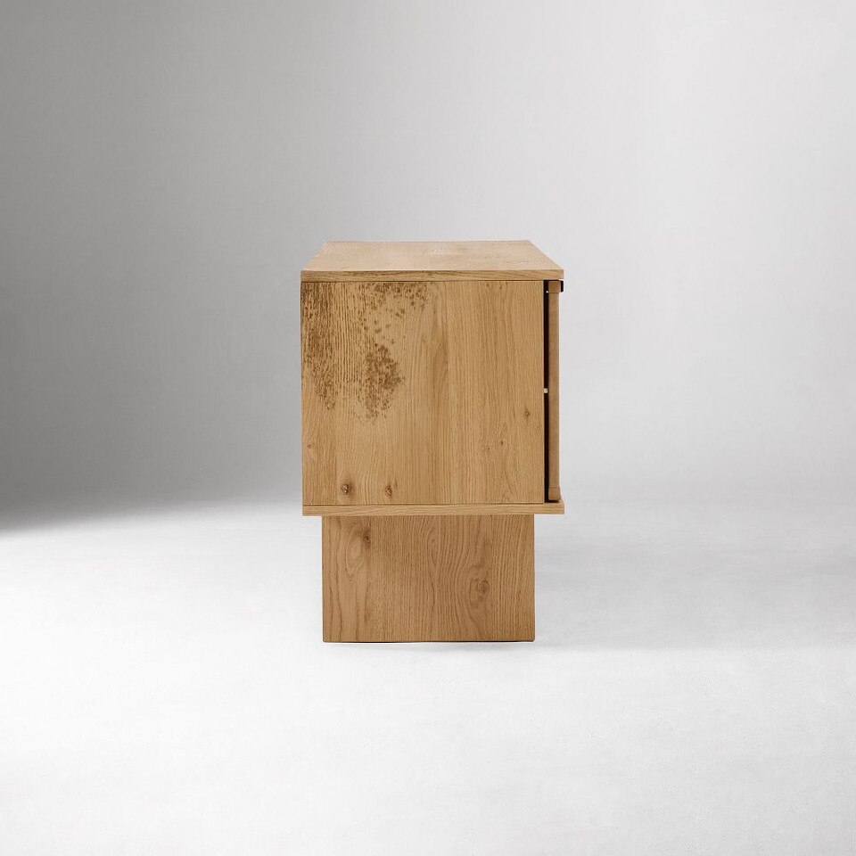 Buxton Leather Media Console (183 cm)