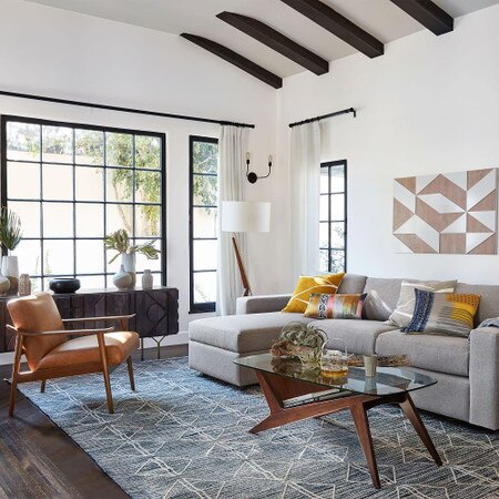 Sculptural Glass Geo 3 Light Chandelier Mixed Champagne