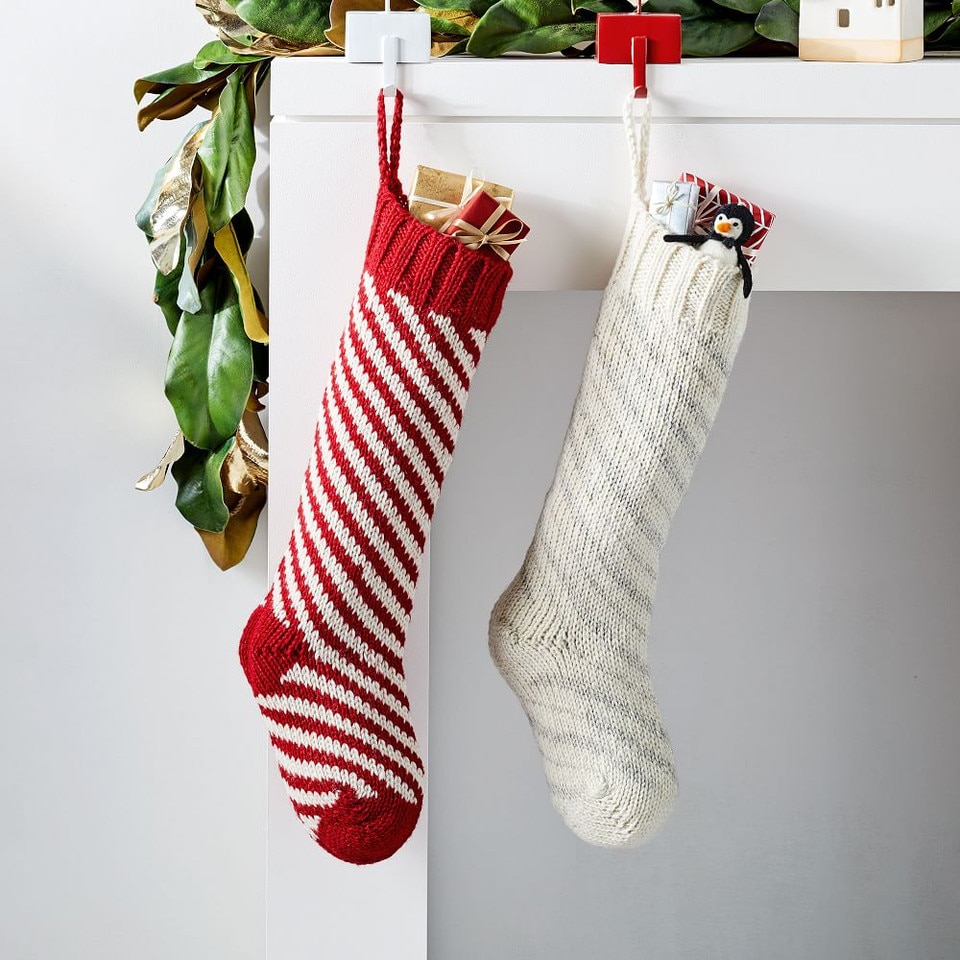 Candy Cane Striped Stocking | west elm United Kingdom