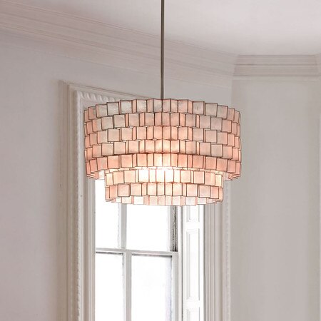 Capiz Zigzag Chandelier West Elm United Kingdom Capiz Zigzag Chandelier West Elm, Capiz Lamps Philippines