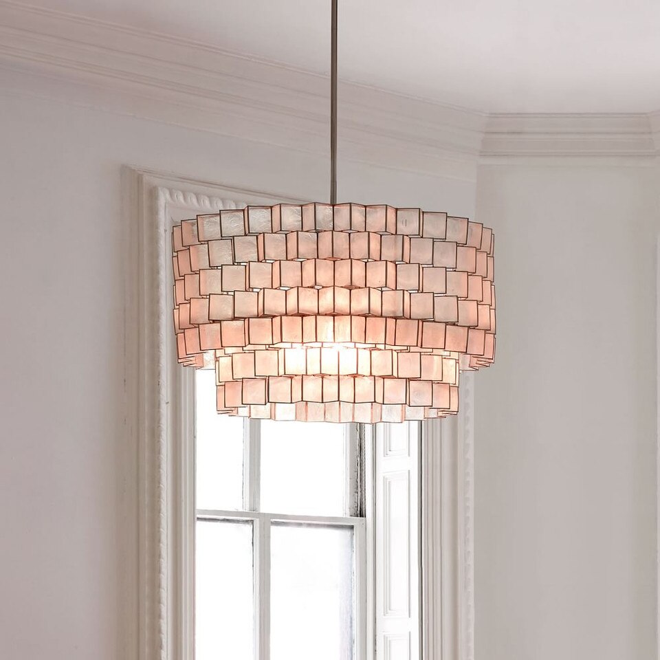 Capiz Zigzag Chandelier