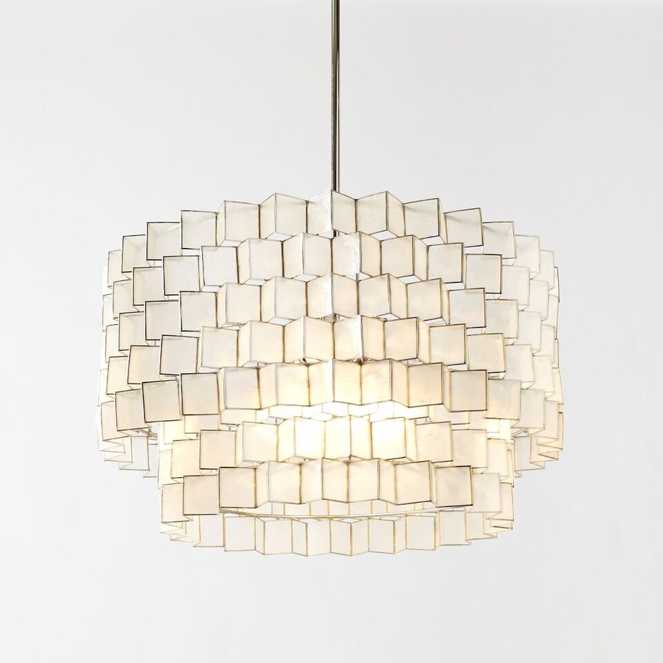 Capiz Zigzag Chandelier