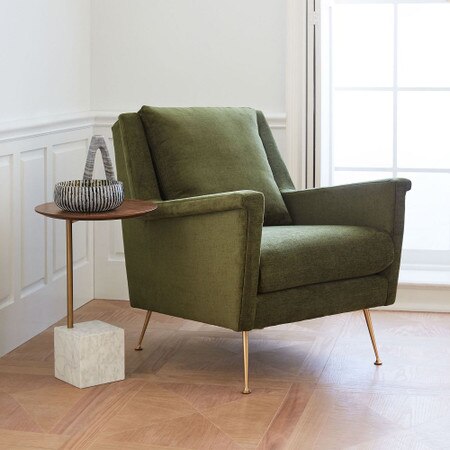 Carlo Mid-Century Armchair Metal Legs