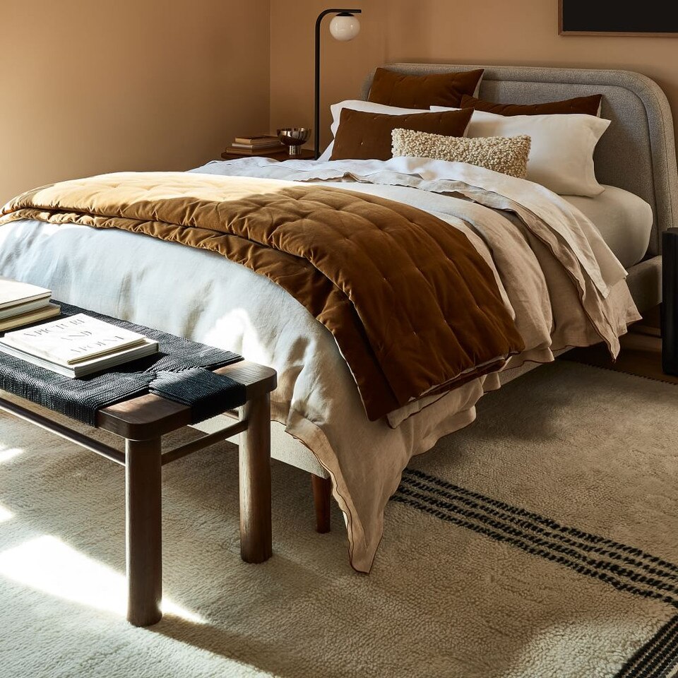 Centre Stripe Shag Rug