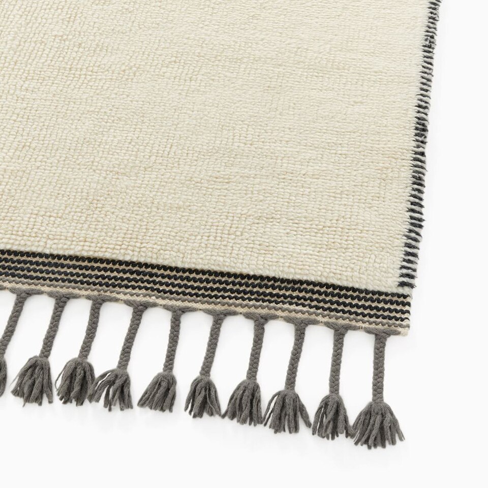 Centre Stripe Shag Rug