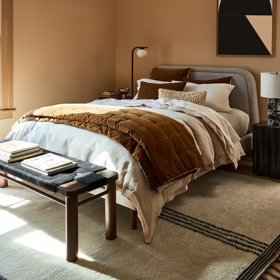 Centre Stripe Shag Rug