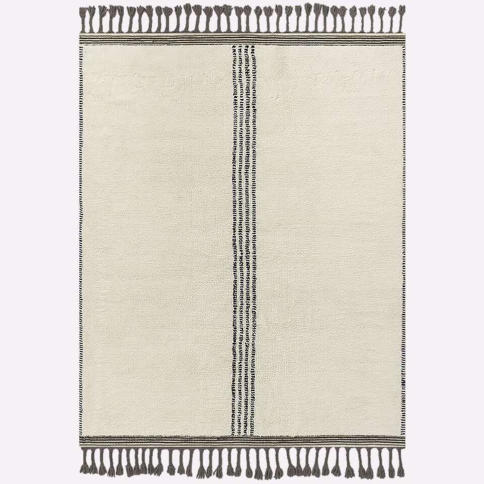 Centre Stripe Shag Rug