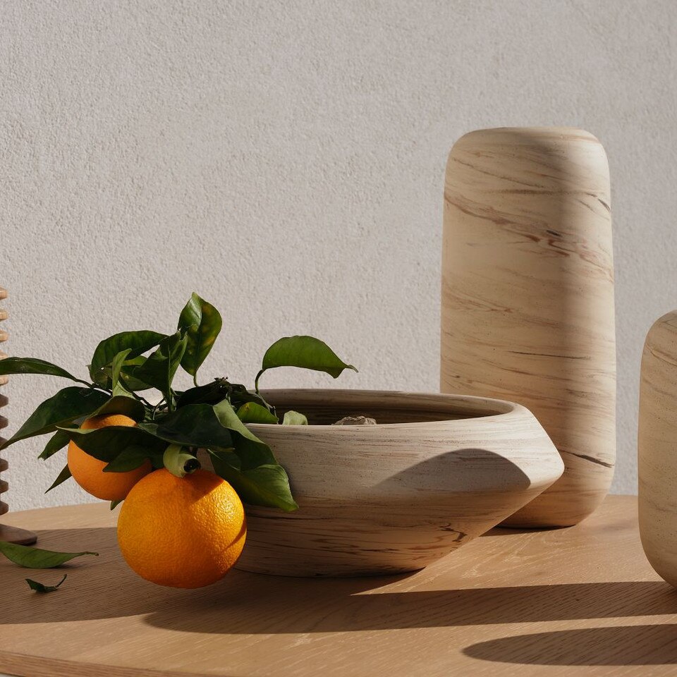 Ceramic Marbled Decorative Bowl
