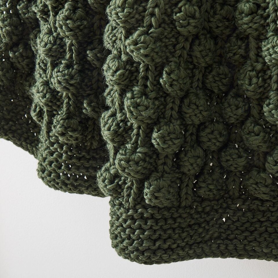 Chunky Bauble Knit Throw