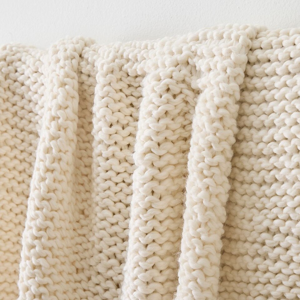 Chunky Bauble Knit Throw
