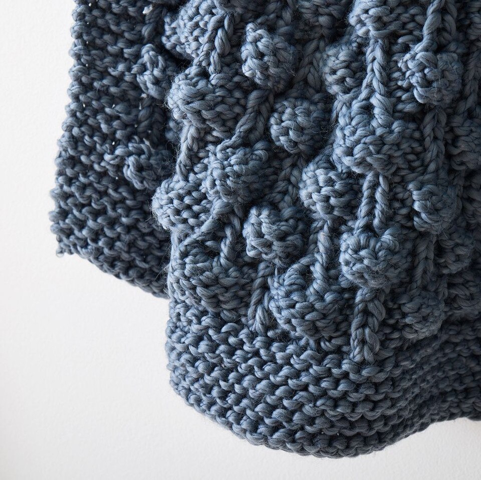 Chunky Bauble Knit Throw