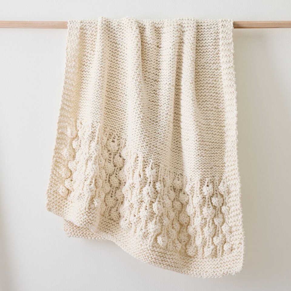 Chunky Bauble Knit Throw