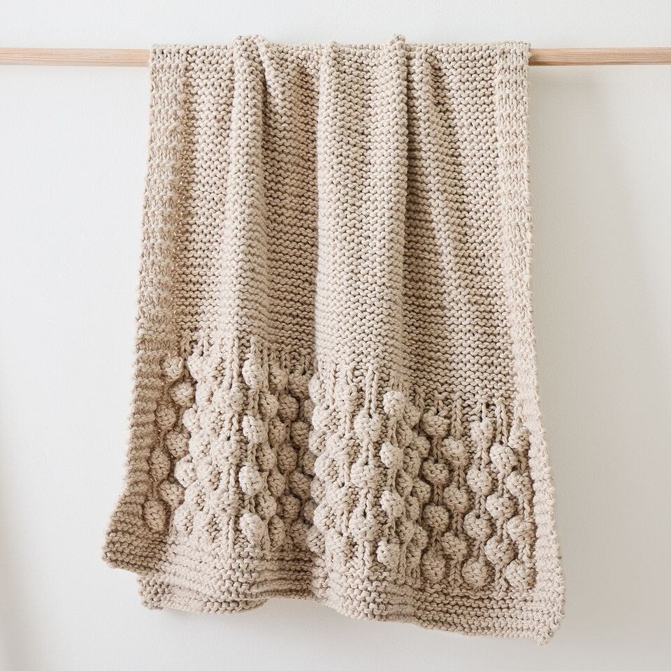Chunky Bauble Knit Throw