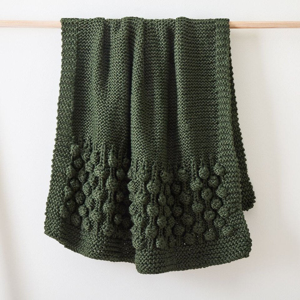 Chunky Bauble Knit Throw