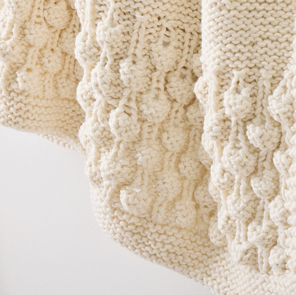 Chunky Bauble Knit Throw