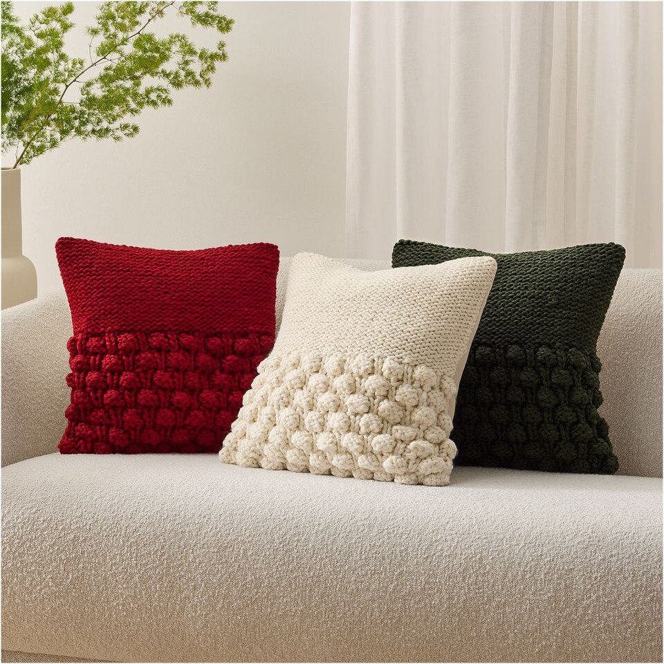 Chunky Bobble Knit Cushion Cover