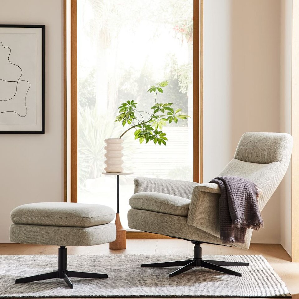 Crescent Swivel Reclining Armchair