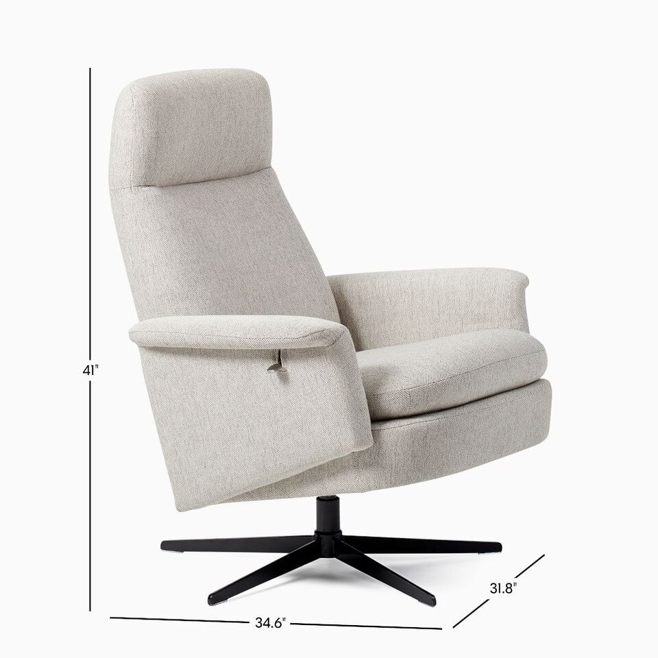 Crescent Swivel Reclining Armchair