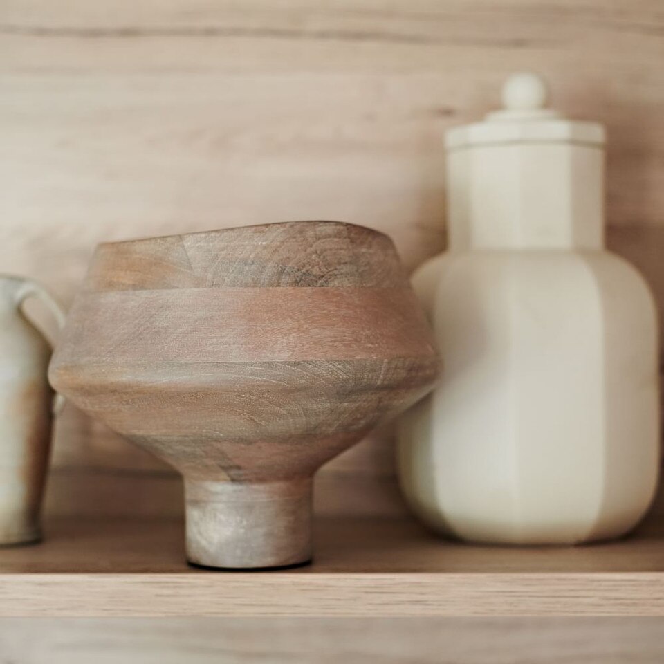Coastal Natural Wood Bowls & Vases