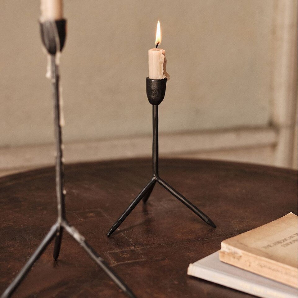 Colin King Iron Taper Candle Holders