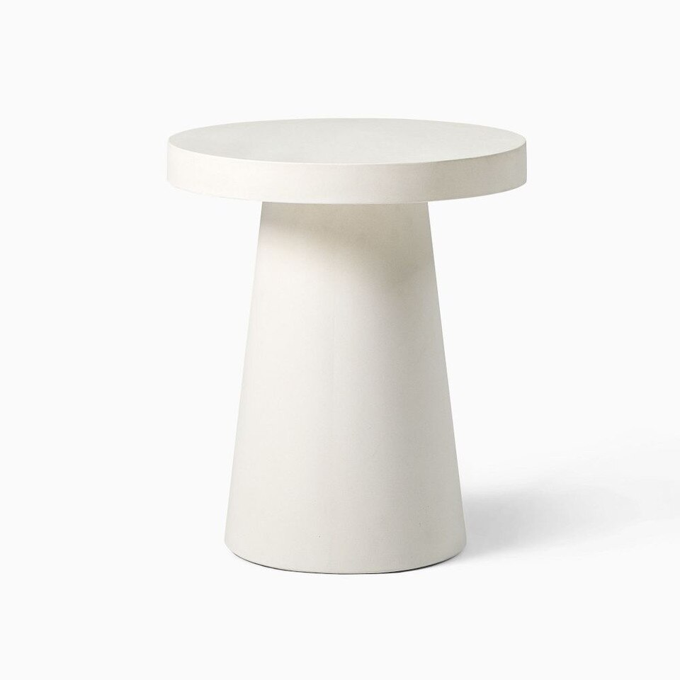 Concrete Garden Pedestal Round Side Table