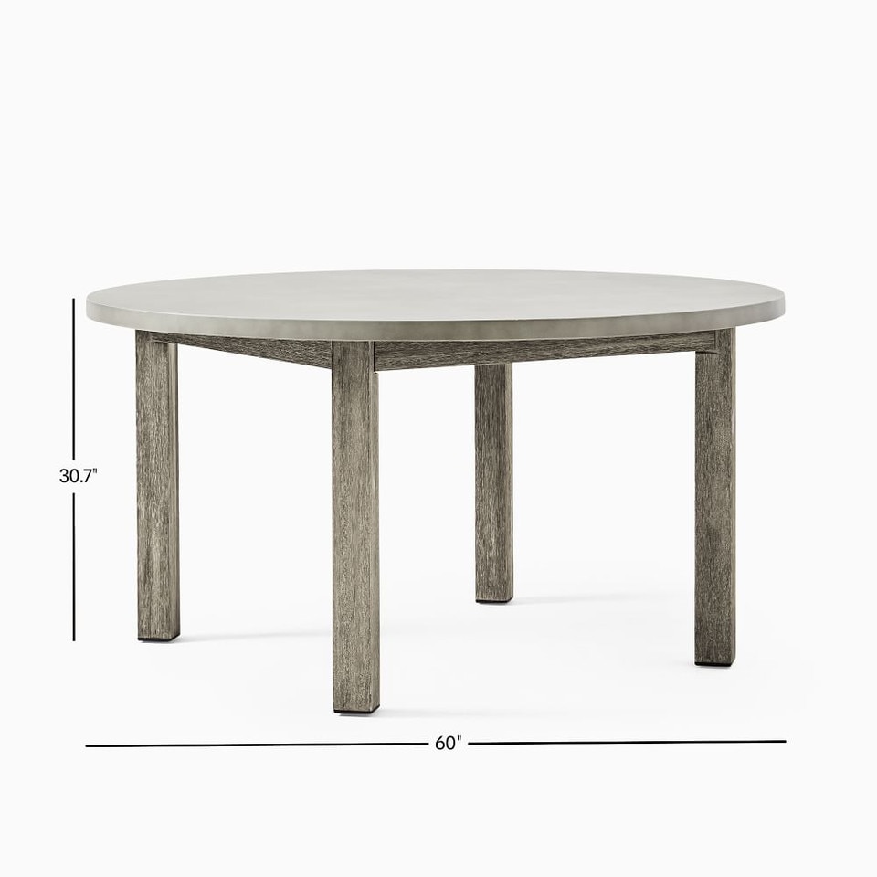Concrete Outdoor Round Dining Table (152 cm)