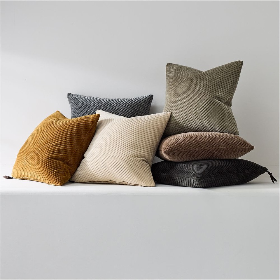 Corded Bias Velvet Cushion Cover