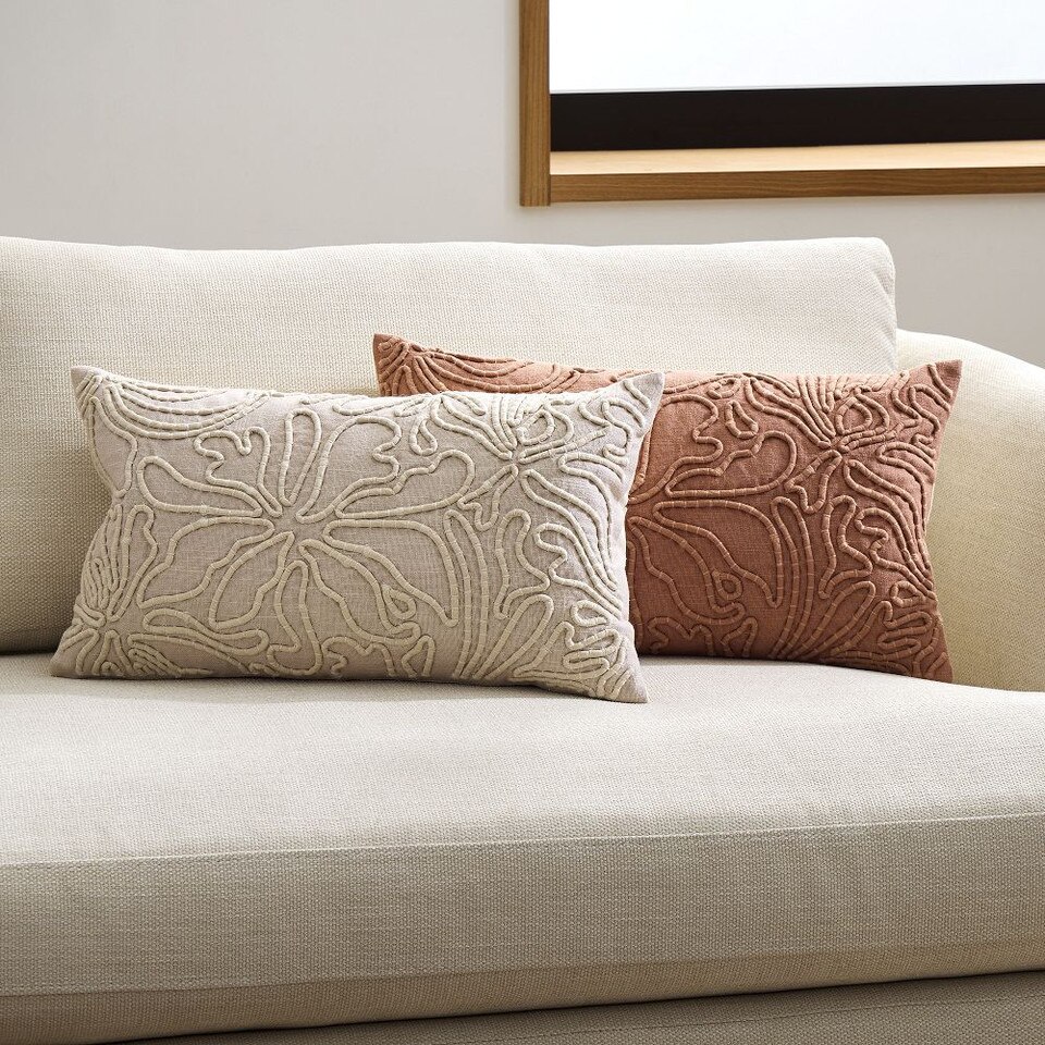 Corded Floral Cushion Cover
