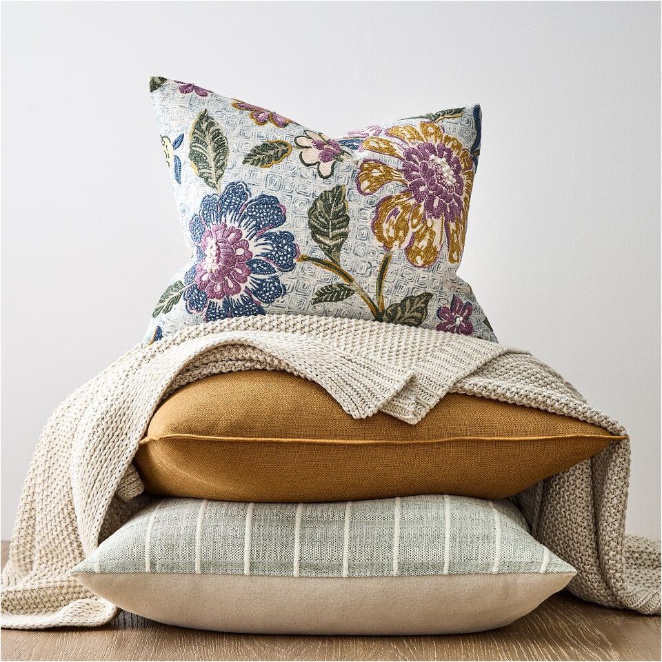 Corded Windowpane Cushion Cover