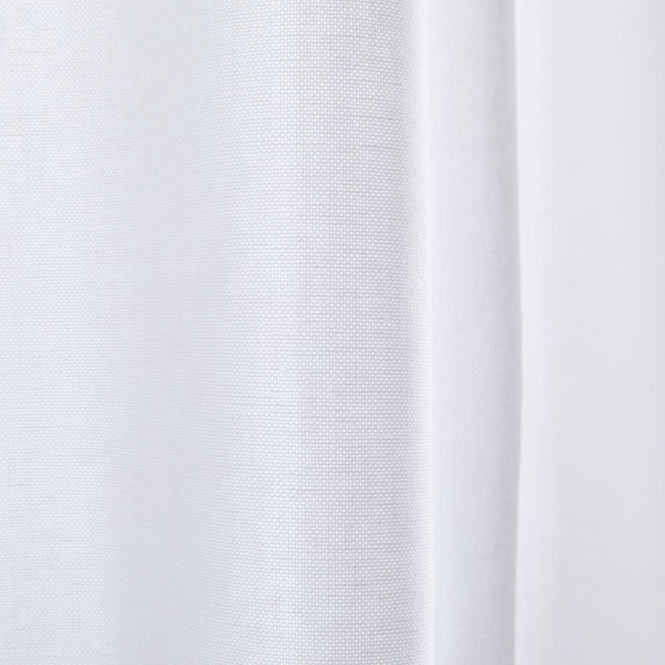 Cotton Canvas Curtain - White (Set of 2)