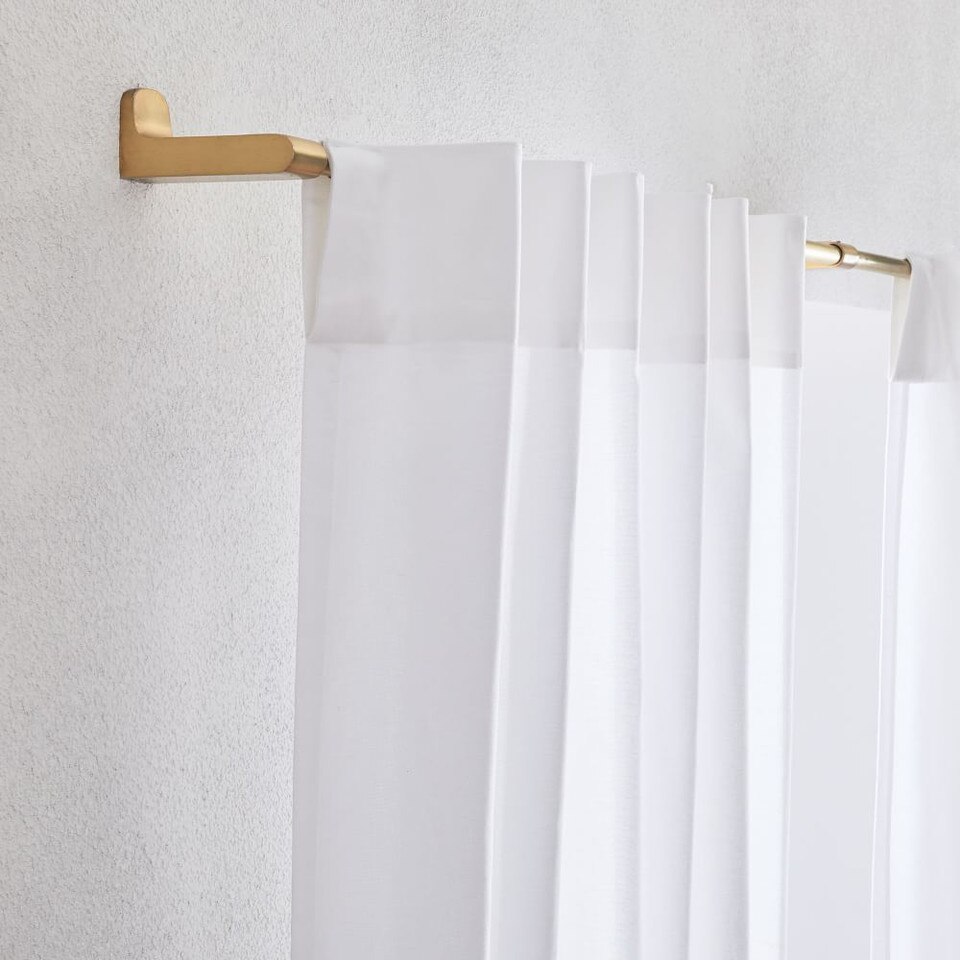 Cotton Canvas Curtain - White (Set of 2)
