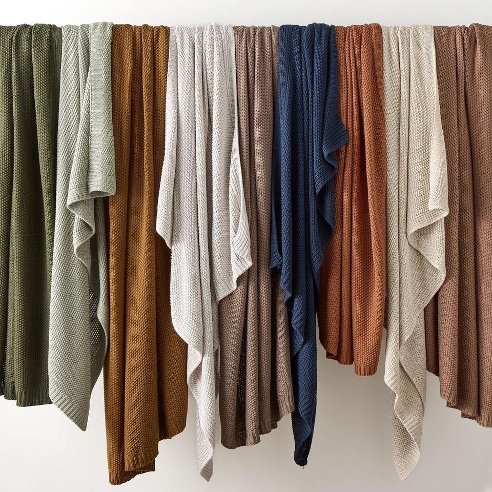 Cotton Knit Throws
